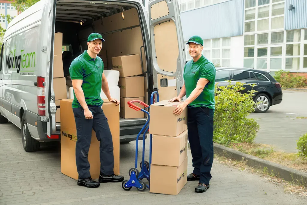 Securely packed moving boxes ready for relocation