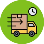 Icon representing our fast and reliable moving service with timely relocations.