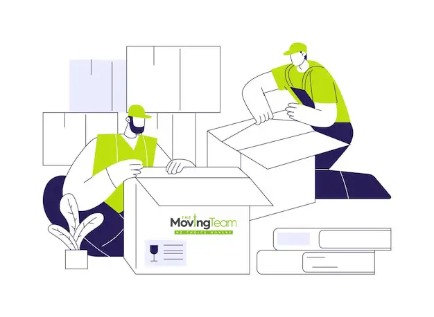 The Moving Team's professional crew carefully wrapping furniture with protective blankets, showcasing their comprehensive moving services in Auckland.