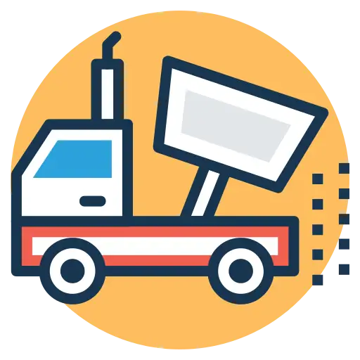 Icon for post-move support, including the removal of used packing materials.