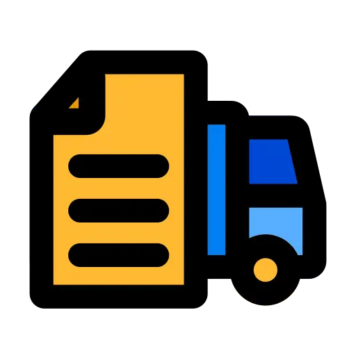 Icon for the secure transport of confidential documents and valuable business assets.