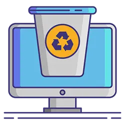 Close-up of hands dismantling an old computer tower for component recovery as part of computer recycling in Auckland.