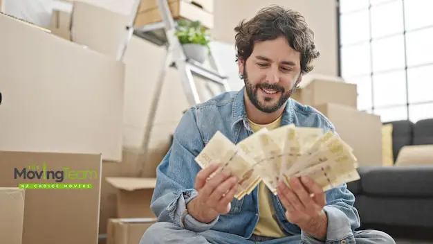 Graphic illustrating key factors affecting small move cost in Auckland: time, volume, access, and distance.