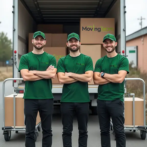 Friendly Moving Team crew loading old junk into their truck for fast junk removal service in Auckland.