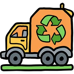 Bundled branches and bags of leaves collected as green waste for removal service in an Auckland garden.