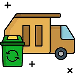 Friendly mover collecting household e-waste like a microwave and monitor for residential pickup service in Auckland.