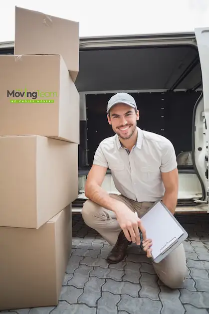 Map showing service areas for Henderson movers, Massey movers, and Titirangi moving services.