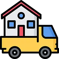 Movers loading furniture from a large family home in Albany, North Shore.