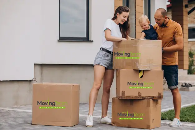 The Moving Team truck crossing the Auckland Harbour Bridge heading towards the North Shore.