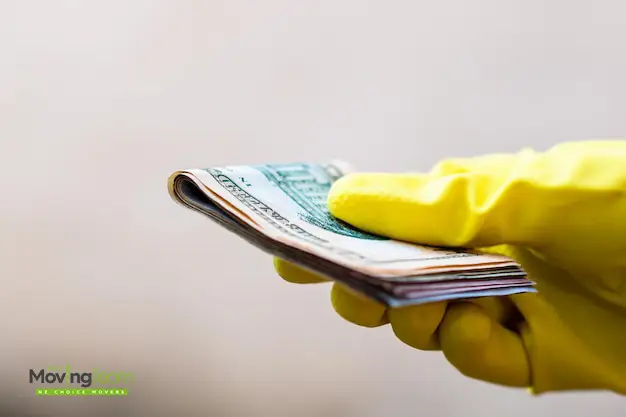 A moving truck and a cleaning crew working together for a seamless relocation package.